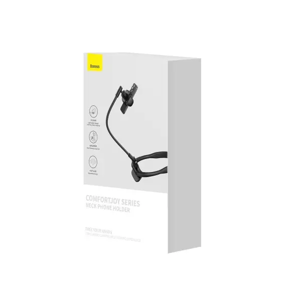 ТРИМАЧ НА ШИЮ, СТІЛ BASEUS COMFORT JOY SERIES NECK PHONE HOLDER, ЧОРНИЙ LUGB000001