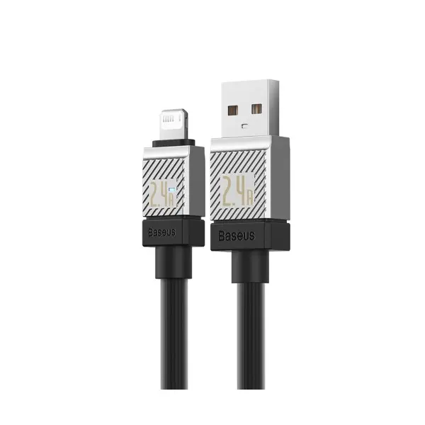 КАБЕЛЬ BASEUS COOLPLAY SERIES FAST CHARGING CABLE USB-A TO LIGHTNING 2.4A 1M, ЧОРНИЙ CAKW000401