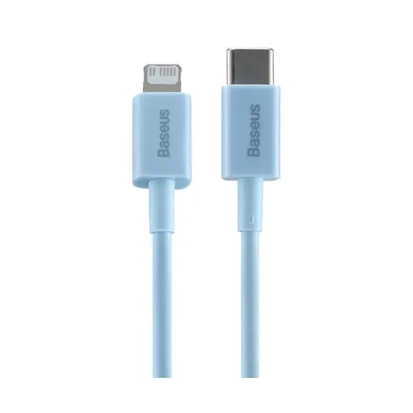 КАБЕЛЬ PD BASEUS SUPERIOR SERIES FAST CHARGING DATA CABLE TYPE-C TO LIGHTNING PD 20W 1M СИНІЙ CAYS001903