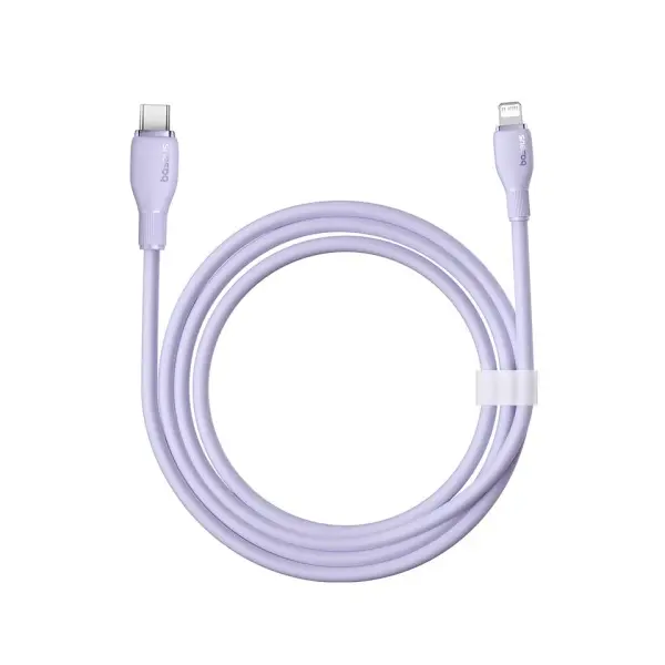 MR4_56120 Кабель pd baseus pudding series fast charging cable type-c to lightning 20w 1.2m пурпуровий p10355701511-00 