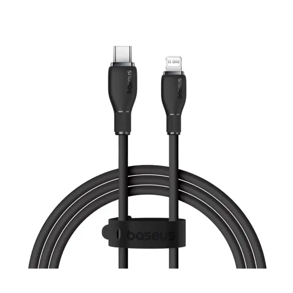 MR4_56122 Кабель pd baseus pudding series fast charging cable type-c to lightning 20w 1.2m, чорний p10355701111-00 