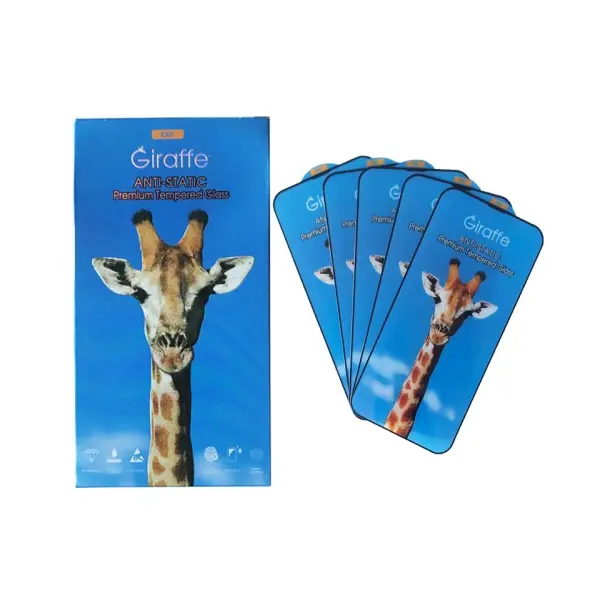 MR4_57815 Захисне скло giraffe anti-static glass для iphone 13, 13 pro, 14, чорний, (тех. пак), (5шт) 