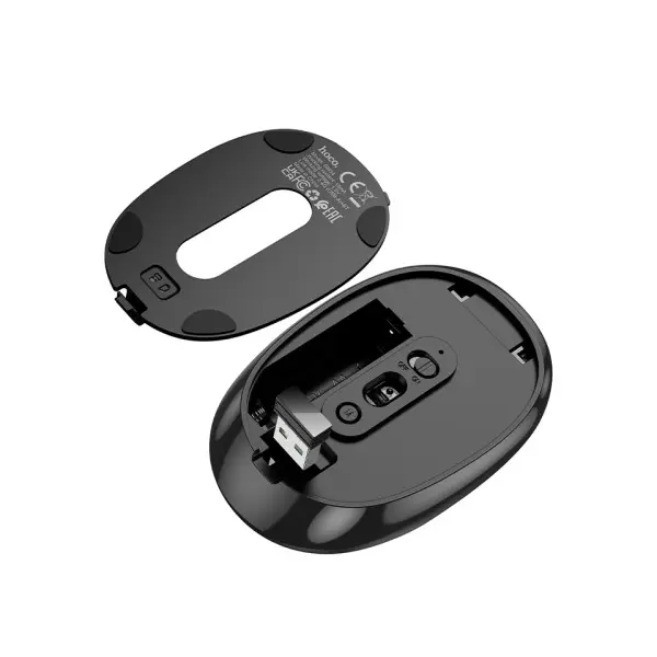 КОМПЮТЕРНА МИШКА HOCO GM34 NUEVO DUAL-MODE BUSINESS WIRELESS MOUSE, ЧОРНИЙ METAL, СІРИЙ