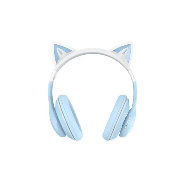 MR4_58158 Навушники накладні xo be38 cats ear colourful lights headband синій 
