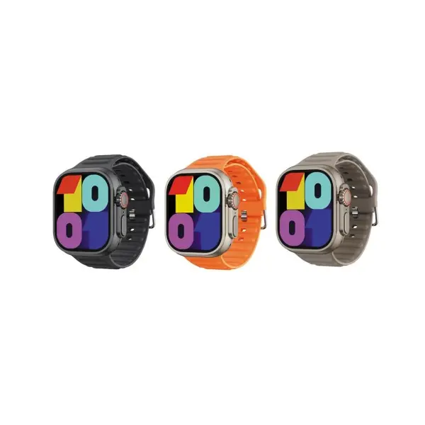 СМАРТ-ГОДИННИК XO M10ULTRA 9TH WIRELESS CHARGING SMART SPORTS TALKING WATCH, СІРИЙ