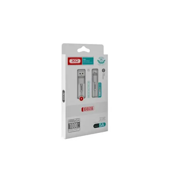 КАБЕЛЬ XO NB-Q166 FAST CHARGING USB CABLE ДЛЯ TYPE-C 5A, 1M, БІЛИЙ