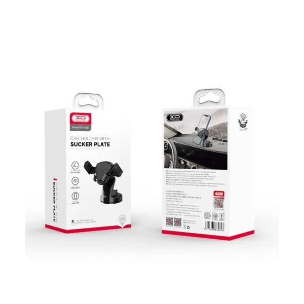 АВТОТРИМАЧ XO C88 SUCTION CUP CAR BRACKET ONE-TOUCH LOCK ДЛЯ STABLE TRAVEL, ЧОРНИЙ