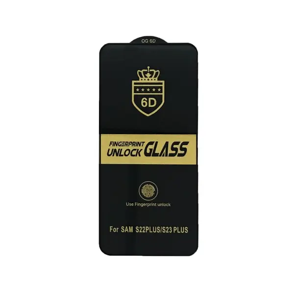 MR4_58602 Захисне скло 6d anti-static для samsung s22 plus, чорний (тех. пак) 