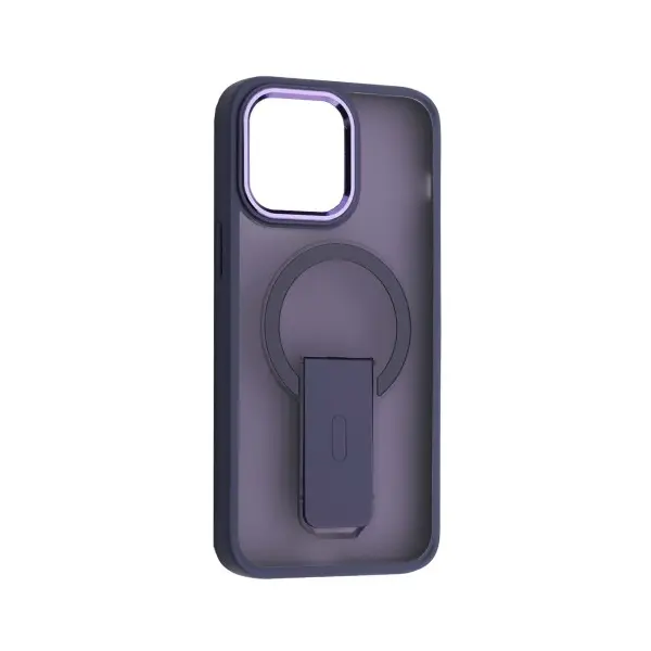 MR4_58687 Чохол stand matte magsafe для iphone 15 pro пурпуровий 