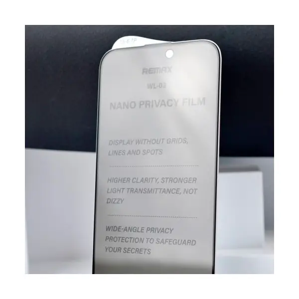 ЗАХИСНЕ СКЛО REMAX WL-03 FUTURE ULTRA-SOFT SERIES PRIVACY ДЛЯ IPHONE 15 PRO, ЧОРНИЙ