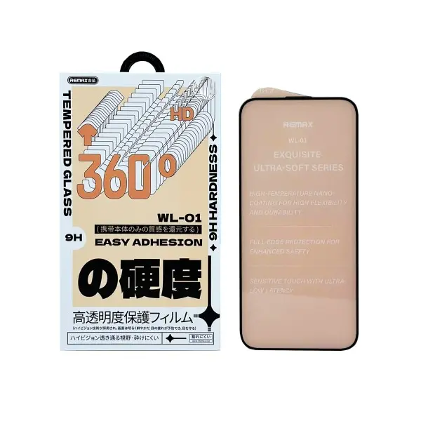 ЗАХИСНЕ СКЛО REMAX WL-01 FUTURE ULTRA-SOFT SERIES HD ДЛЯ IPHONE 15 PRO, ЧОРНИЙ