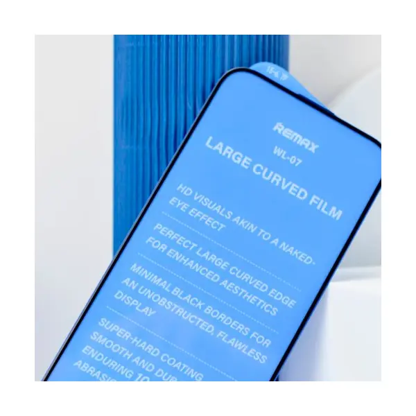 ЗАХИСНЕ СКЛО REMAX WL-07 FUTURE LARGE CURVED EDGE SERIES HD ДЛЯ IPHONE 15 PRO, ЧОРНИЙ