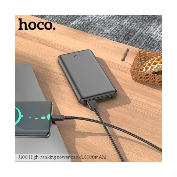 ЗОВНІШНІЙ АКУМУЛЯТОР POWER BANK HOCO J100 HIGH-RANKING POWER BANK 10 000MAH, ЧОРНИЙ