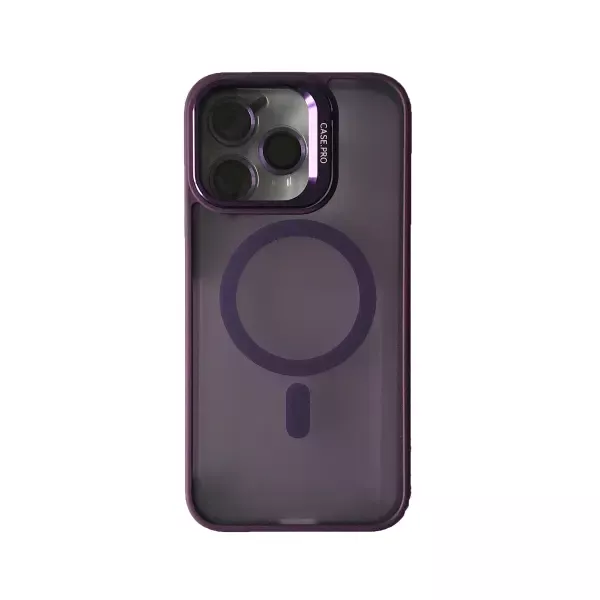 MR4_58310 Чохол case pro matte fortable camera lens magsafe для iphone 15 pro deep пурпуровий 