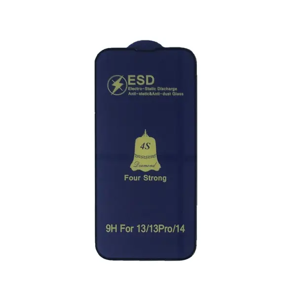 ЗАХИСНЕ СКЛО ESD 4S ANTI-STATIC ДЛЯ IPHONE 14, 13, 13 PRO, ЧОРНИЙ (ТЕХ. ПАК)