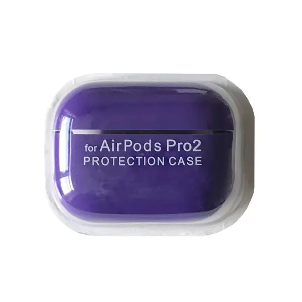 ЧОХОЛ ДЛЯ AIRPODS PRO 2 SILICONE CASE, MICROFIBER ФІОЛЕТОВИЙ