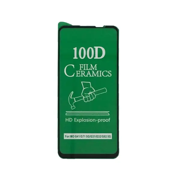 MR4_58930 Захисне скло ceramic для motorola g13, g23, g53, чорний (тех. пак) 