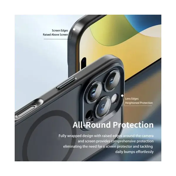 ЧОХОЛ ROCK GUARD TOUCH SERIES WITH MAGNETIC (ANTI-DROP LENS) ДЛЯ IPHONE 16 PLUS, СІРИЙ