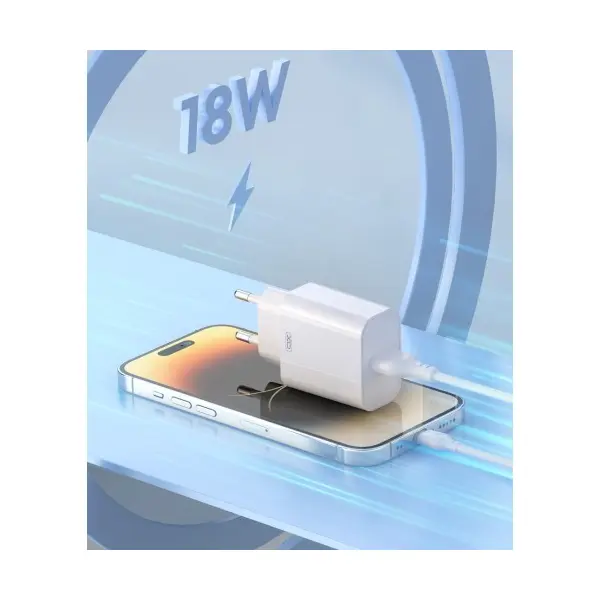 MR4_59864 Мережевий зарядний пристрій xo l103 (eu) qc3.0 18w charger, білий 