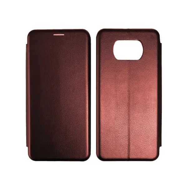 ЧОХОЛ-КНИЖКА LEVEL ДЛЯ XIAOMI POCO X3, X3 PRO NFC MARSALA