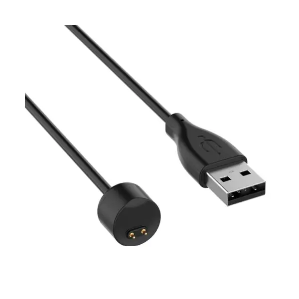 MR4_60339 Зарядний пристрій usb для xiaomi mi band 5, 6, 7 long, чорний 