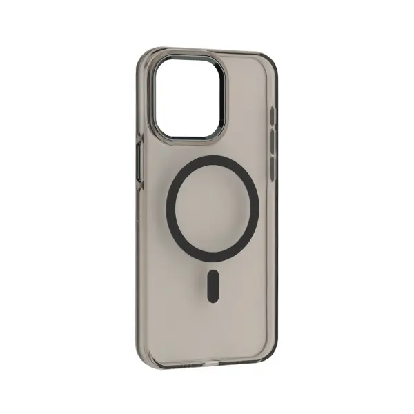 ЧОХОЛ SILVER SHIELD MAGSAFE ДЛЯ IPHONE 15 PRO MAX TRANSPARENT, ЧОРНИЙ