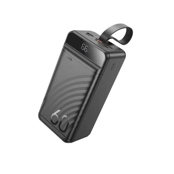 ЗОВНІШНІЙ АКУМУЛЯТОР POWER BANK HOCO J123C ELEMENT 22.5W+PD20W FULLY COMPATIBLE WITH LCD AND LED-LAMP 60 000MAH, ЧОРНИЙ