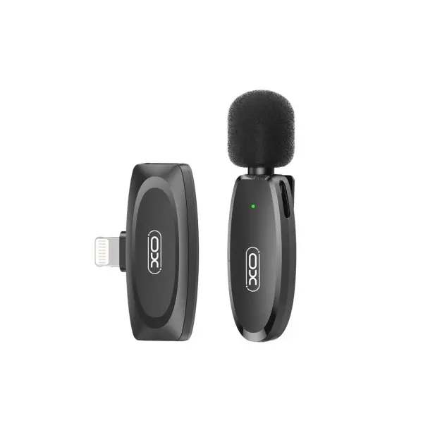 МІКРОФОН XO MKF08B LIGHTNING WIRELESS COLLARCLIP MICROPHONE, ЧОРНИЙ