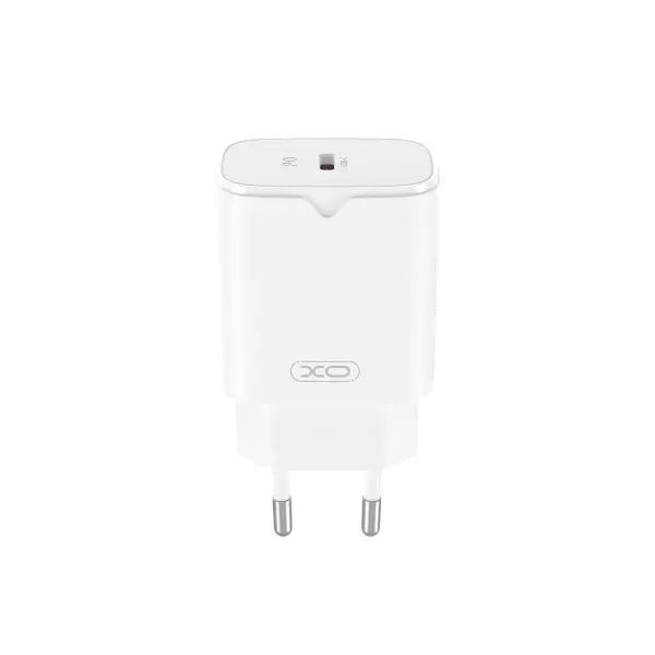 МЕРЕЖЕВИЙ ЗАРЯДНИЙ ПРИСТРІЙ XO L131 (EU) PD30W TYPE-C FAST CHARGING, БІЛИЙ