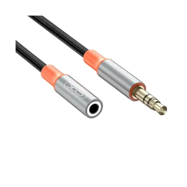 АДАПТЕР XO NB-R269A 3.5 MALE TO 3.5 FEMALE ADAPTER 1M, ЧОРНИЙ