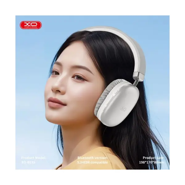 MR4_60183 Навушники накладні xo be45 beiguo headworn bluetooth earphones срібні 