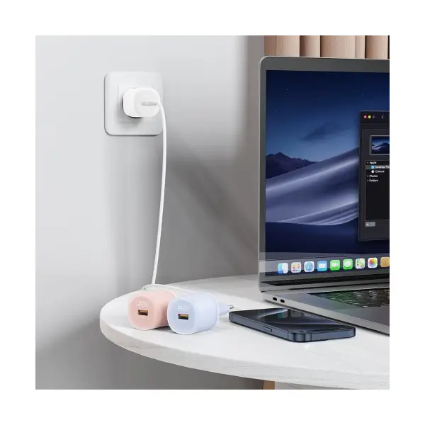 МЕРЕЖЕВИЙ ЗАРЯДНИЙ ПРИСТРІЙ XO L157 1USB QC3.0 18W CHARGER СИНІЙ