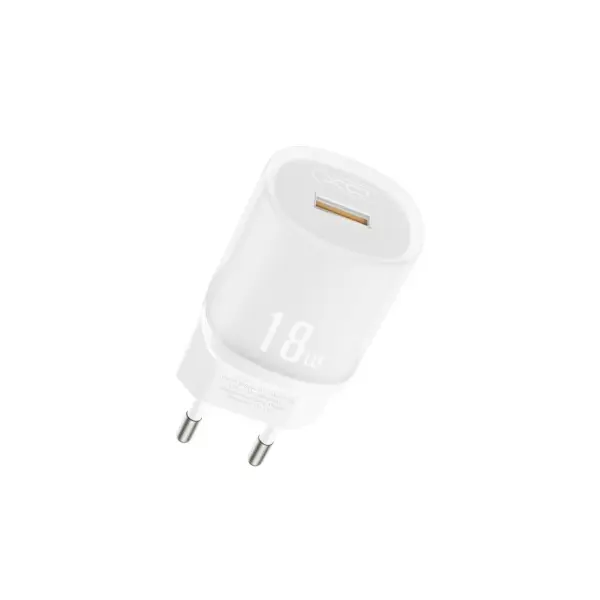 МЕРЕЖЕВИЙ ЗАРЯДНИЙ ПРИСТРІЙ XO L157 1USB QC3.0 18W CHARGER, БІЛИЙ