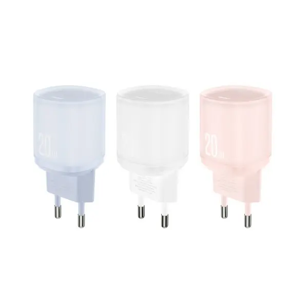 МЕРЕЖЕВИЙ ЗАРЯДНИЙ ПРИСТРІЙ XO L143 (EU) PD20W SINGLE TYPE-C CHARGER СИНІЙ