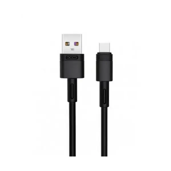 MR4_60215 Кабель xo nb-q166 fast charging usb cable для type-c 5a, 1m, чорний 