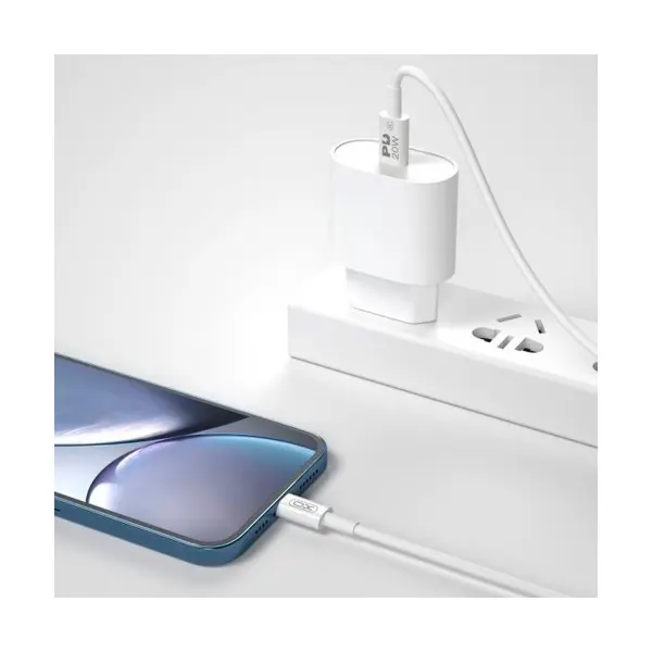 КАБЕЛЬ XO NB-Q189B PD20W CHARGER CABLE TYPE-C TO LIGHTNING 2M, БІЛИЙ
