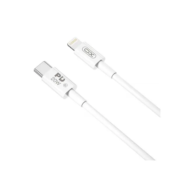 КАБЕЛЬ XO NB-Q189B PD20W CHARGER CABLE TYPE-C TO LIGHTNING 2M, БІЛИЙ
