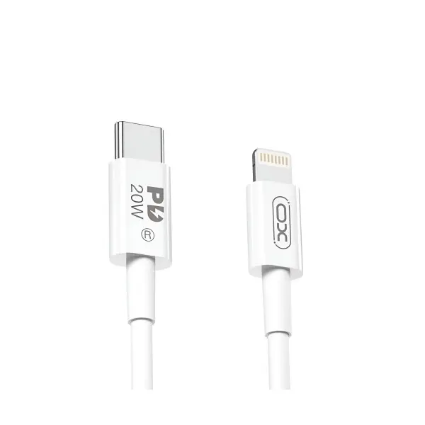 КАБЕЛЬ XO NB-Q189B PD20W CHARGER CABLE TYPE-C TO LIGHTNING 2M, БІЛИЙ