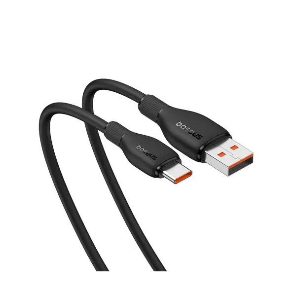 КАБЕЛЬ BASEUS PUDDING SERIES FAST CHARGING CABLE USB-A TO TYPE-C 100W 2M, ЧОРНИЙ P10355703111-01