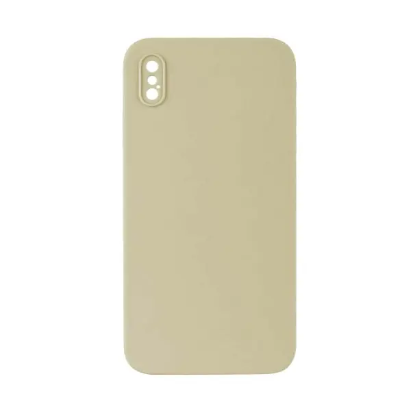 ЧОХОЛ SILICONE CASE FULL CAMERA SQUARE SIDE COPY ДЛЯ IPHONE XS CREAM