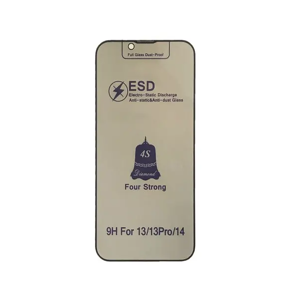 MR4_89198 Захисне скло esd privacy glass для iphone 14, 13, 13 pro, чорний (тех. пак) 