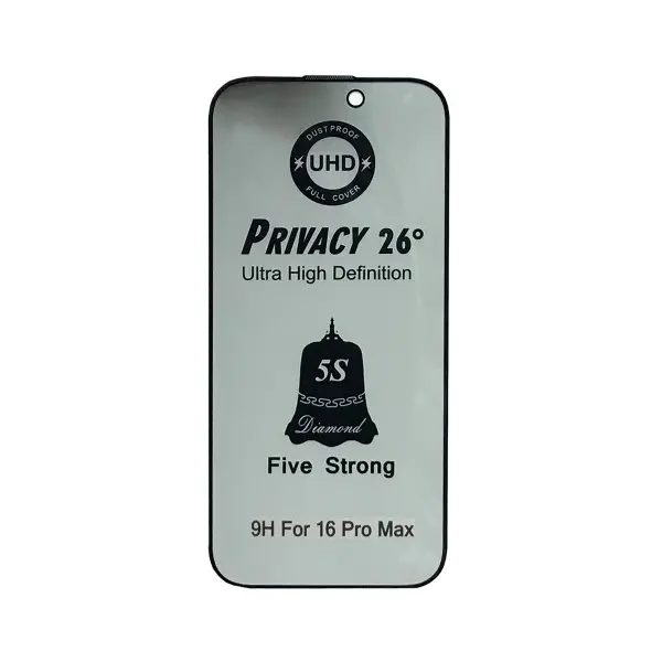 MR4_93479 Захисне скло esd privacy glass для iphone 16 pro max, чорний (тех. пак) 