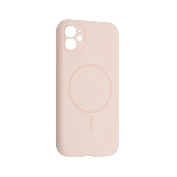 ЧОХОЛ SILICONE CASE FULL CAMERA FINE RING MAGSAFE ДЛЯ IPHONE 11 РОЖЕВИЙ
