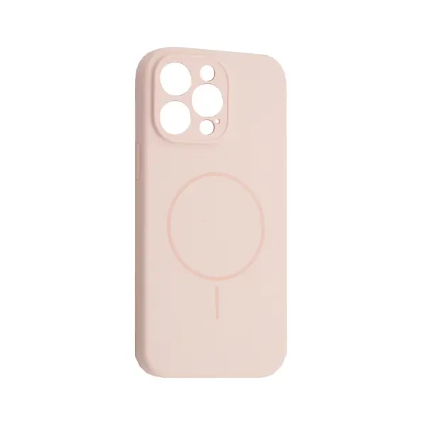 ЧОХОЛ SILICONE CASE FULL CAMERA FINE RING MAGSAFE ДЛЯ IPHONE 14 PRO MAX РОЖЕВИЙ