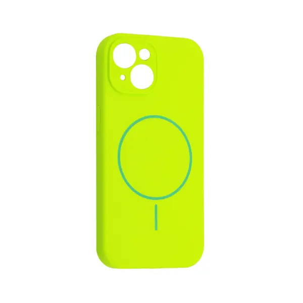 ЧОХОЛ SILICONE CASE FULL CAMERA FINE RING MAGSAFE ДЛЯ IPHONE 15 EMERALD ЗЕЛЕНИЙ