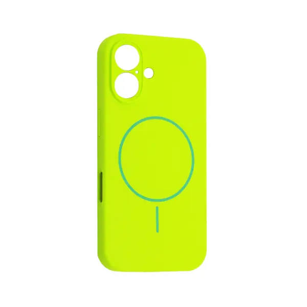 MR4_61904 Чохол silicone case full camera fine ring magsafe для iphone 16 emerald зелений 