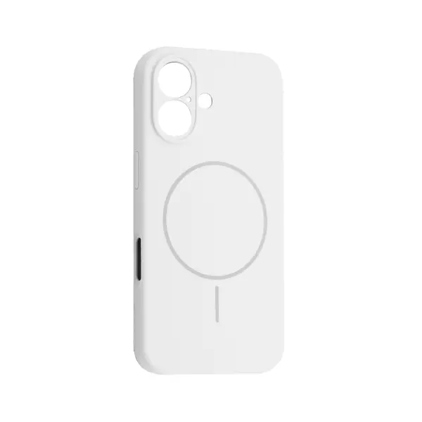 ЧОХОЛ SILICONE CASE FULL CAMERA FINE RING MAGSAFE ДЛЯ IPHONE 16, БІЛИЙ