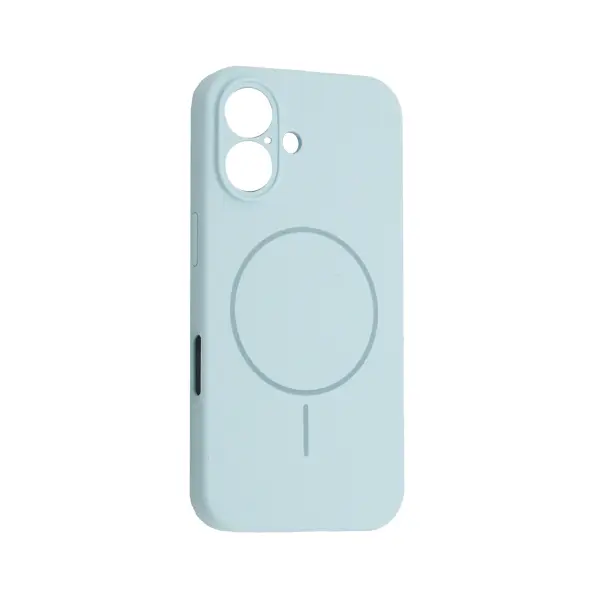 MR4_61900 Чохол silicone case full camera fine ring magsafe для iphone 16 new sky синій 