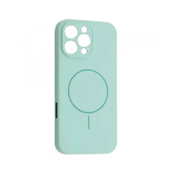 MR4_61915 Чохол silicone case full camera fine ring magsafe для iphone 16 pro light cyan 