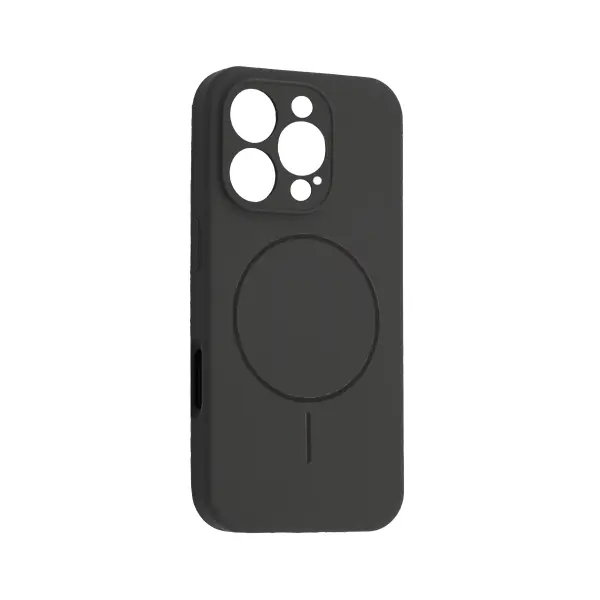 ЧОХОЛ SILICONE CASE FULL CAMERA FINE RING MAGSAFE ДЛЯ IPHONE 16 PRO MAX CHARCOAL, СІРИЙ, ЧОРНИЙ